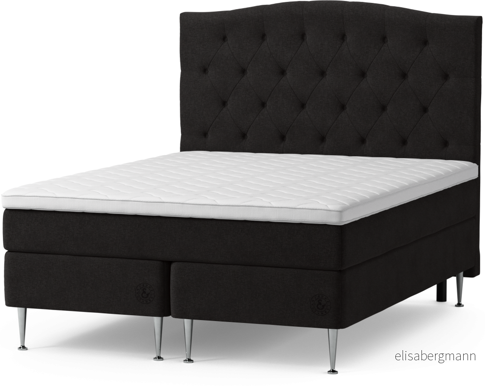 Asperö Exclusive Kontinentalsäng, dubbelsäng med bäddmadrass Exclusive och sängben G248p