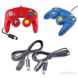 2 kontroller röd blå förlängningskabel för Nintendo Game Cube Controller GC förlängning Wii Cable 759973080747 2 kontroller röd blå förlängningskabel för Nintendo Game Cube Controller GC förlängning Wii Cable 759973080747