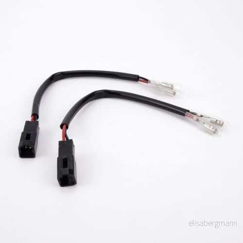 Aharon Motorcykel 12 V kabelförlängning/adapter för LED-blinkersljus kompatibel med Ducati-motorcyklar cykelindikatorblinkers vattentät indikatorlampanslutningsplugg 8720165051496