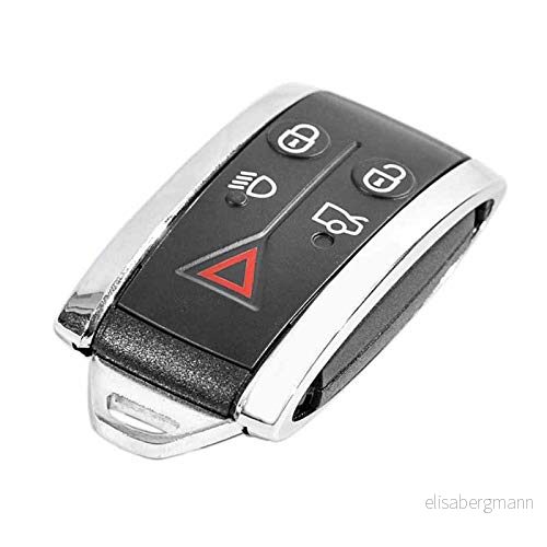 5 knappar bil fjärrkontroll Smart Keyless Fob fall skal w/oskuren nyckel blad för Jaguar XF XK XKR 2007 2008 2009 2010 2012 X-Type S-typ 757158390728