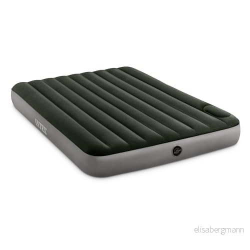 Intex Dura Beam Standard Series Downy Airbed med inbyggd fotpump, Queen 78257647637