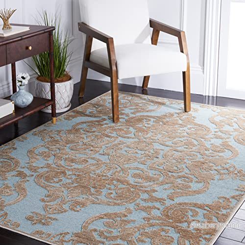 Safavieh "Marigot" matta 120 X 170 cm Stone/Aqua 683726779346