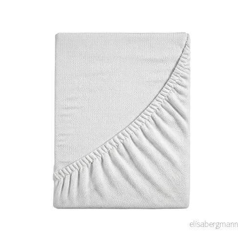 underlakan med hörn för enkelsäng, enfärgad hörn, stretch på 4 sidor, 100% bomullsjersey, 80/90 x 190/200 cm, vit 8300252078713