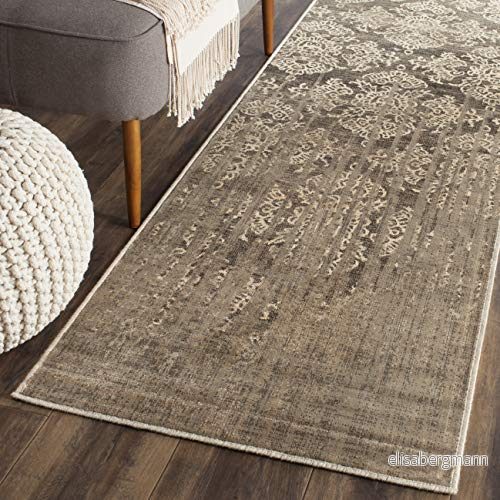 Safavieh samtida handtuftad rektangel område matta, abstrakt kollektion, ABT141, i grå/svart, 122 x 183 cm för vardagsrum, sovrum eller valfritt inomhusutrymme 683726867364