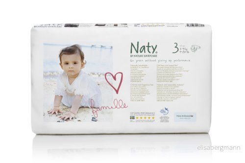 Naty by Nature Babycare 49 kg storlek 3 blöjor paket med 52 5054809552098