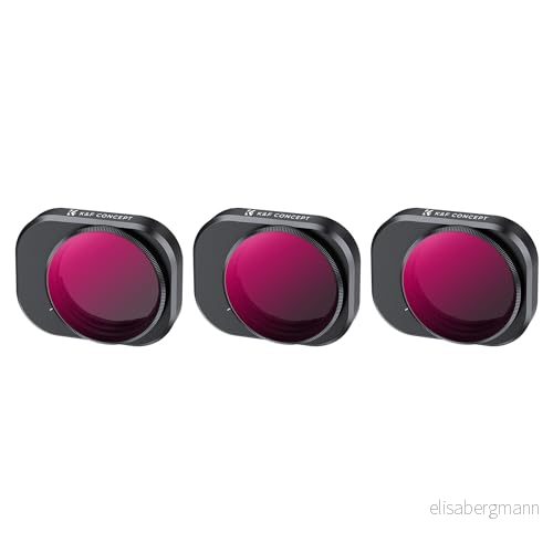 K&F Concept Mini 4 Pro ND/PL filter, 3 stycken ND8 & PL,ND16 PL,ND32&PL filter kompatibelt med DJI Pro, flerskiktsbelagt HD optiskt glas, aluminiumversion 6942052517911