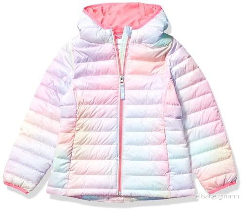Amazon Essentials Småbarn flickor lätt vattentålig packbar pufferjacka med huva, rosa Ombre, 2T 194223260447