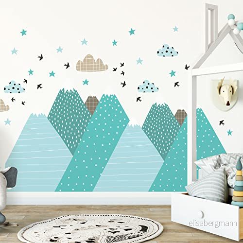 väggklistermärken för barn dekoration av babyrum skandinavisk väggdekal jessika skandinaviska berg H80 x L120 cm 5415231511136 väggklistermärken för barn dekoration av babyrum skandinavisk väggdekal jessika skandinaviska berg H80 x L120 cm 5415231511136