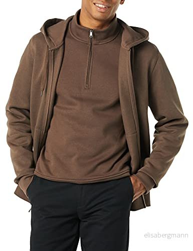 Amazon Essentials Men's Fleecetröja med hel dragkedja (finns i Big & Tall), Mellanbrun, L 195111635576