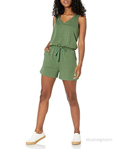 Amazon Essentials Women's Studio sparkdräkt i frotté, Militärgrönt, XS 195111455723