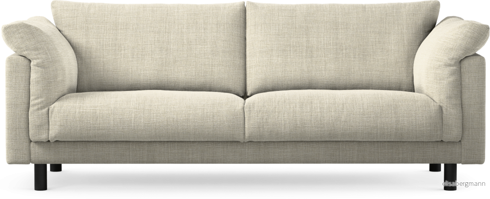 Cherrie 3-sits soffa, fast klädsel D3Kqx
