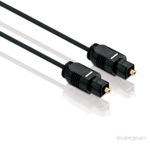 HDSupply TC010 015 Toslink S/PDIF ljudkabel, optisk LWL, kontaktkontakt, Ø 2,2 mm, 1,50 m, svart 4260134112550
