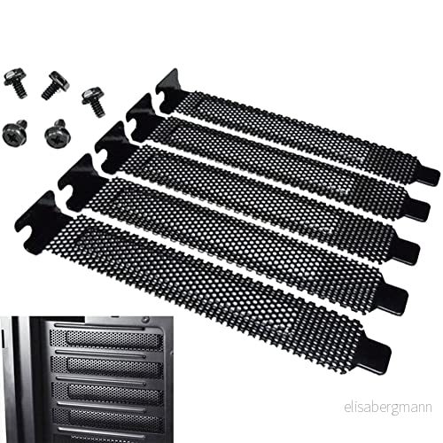 5 st PC Pci Slot Cover Dammskydd Dammfilterfäste Datorfläktfilter med skruvar 9465024747170