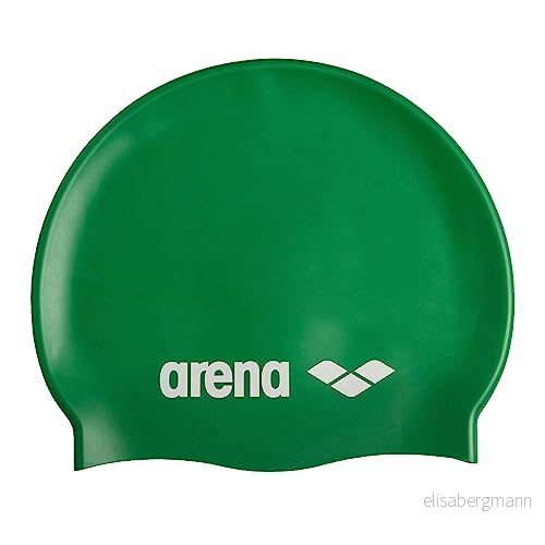 Arena Classic badmössa i mjuk silikon för kvinnor och män, unisex, intensiv träning, bekväm halkfri långt hår, grön 3468336977668