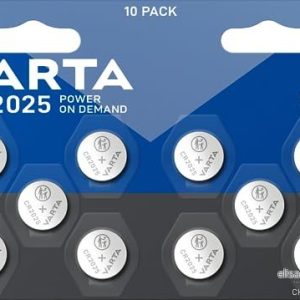 VARTA Knappbatterier CR2025, paket med 10, Power on Demand, Lithium, 3V, barnsäker förpackning, för Smart Home enheter, bilnycklar 4008496026388 VARTA Knappbatterier CR2025, paket med 10, Power on Demand, Lithium, 3V, barnsäker förpackning, för Smart Home enheter, bilnycklar 4008496026388