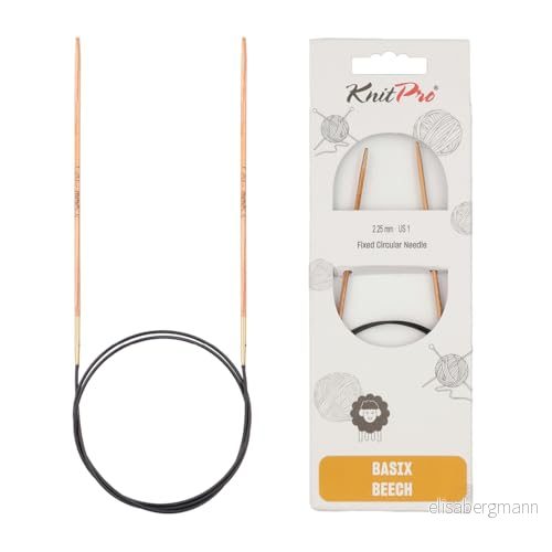 KnitPro K35301 rundsticknål, björkträ, brun, 40 cm x 2,25 mm 8904086286162