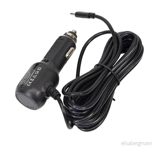 PNI billaddare med USB C kontakt 12V/24V 5V, för bil DVR, kabellängd 3,5m 5949066530746