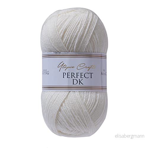 Utopia Crafts DK Double Knitting Yarn 100g (Ivory) 5060967569458