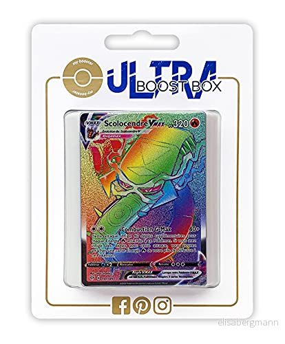 Scolocendre VMAX (Centiskorch VMAX) 191/189 Shiny Rainbow Ultraboost X Epée et Bouclier 3 Ténèbres Embrasées Box med 10 franska Pokémon kort 3701425287041