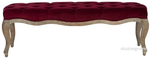 Safavieh Sydney bänk 133x44x44.45 cm Vinröd 683726723455
