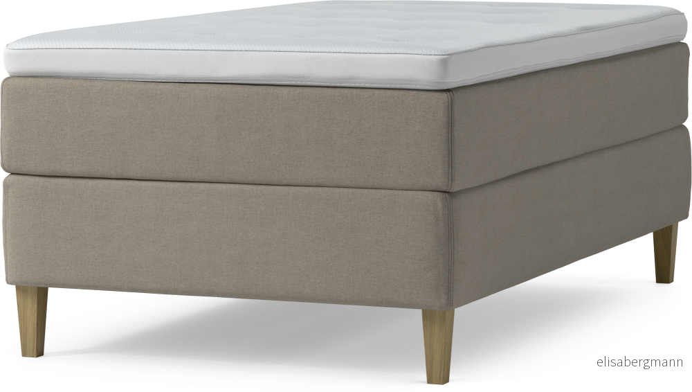 Delux Dream Kontinentalsäng, enkelsäng 120 cm med bäddmadrass och sängben 76X5U