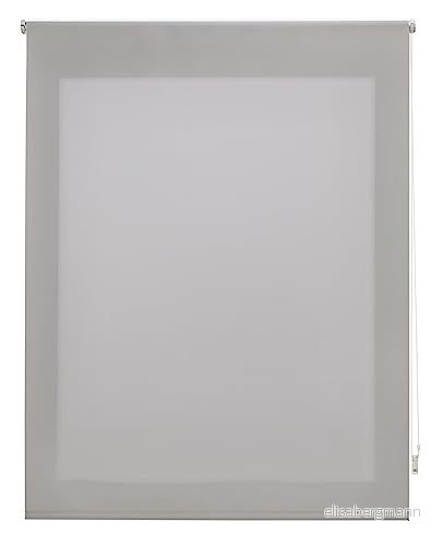 INTERBLIND premium genomskinlig enkel rullgardin, 160 x 175 cm (bredd och höjd) tygmått 157 170 silvergardin, rullgardin fönster 8434363564961