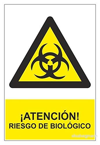 Normaluz RD30017 Signal Uppmärksamhet! Risk För Biologisk PVC Glasspack 0,7 mm 21x30 cm 8422838035368