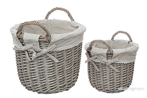 Premier Housewares Mesa förvaringskorgar set med 2, naturliga 5018705788692