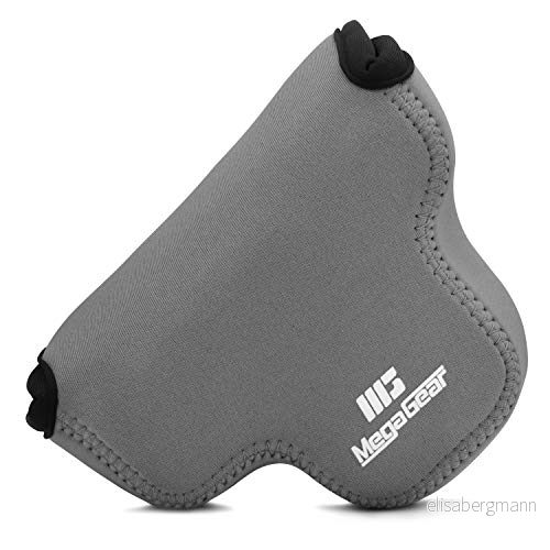 MegaGear MG1755 ultralätt neoprenkamerafodral kompatibelt med Canon EOS M6 Mark II (15 45 mm) grå 193029001865