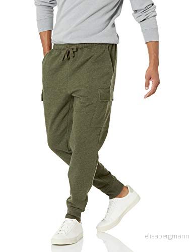 Amazon Essentials Herr Cargo Fleece Jogger Sweatpants, Olive Heather, XX-Large 195111268149