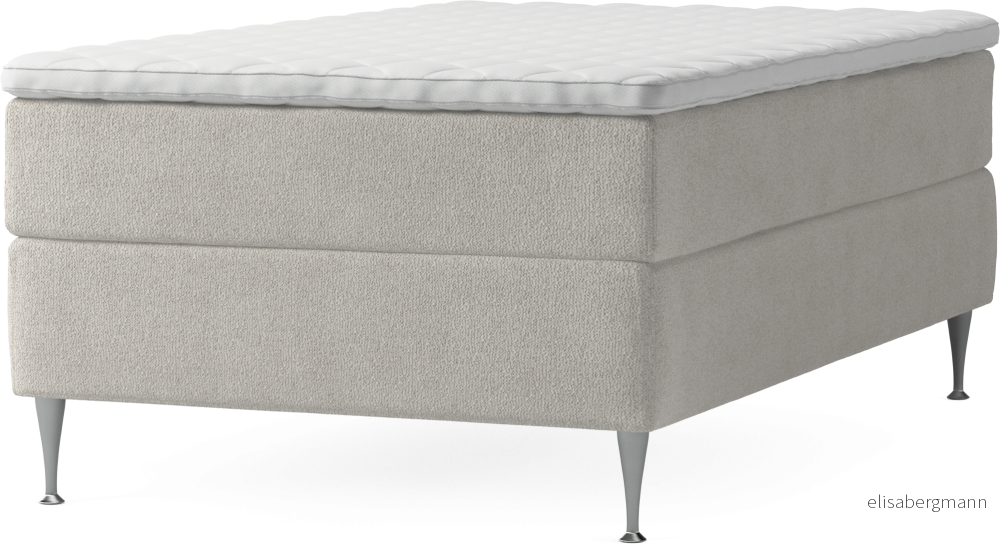 Delux Dream Kontinentalsäng, enkelsäng 120 cm med bäddmadrass och sängben bLHsL