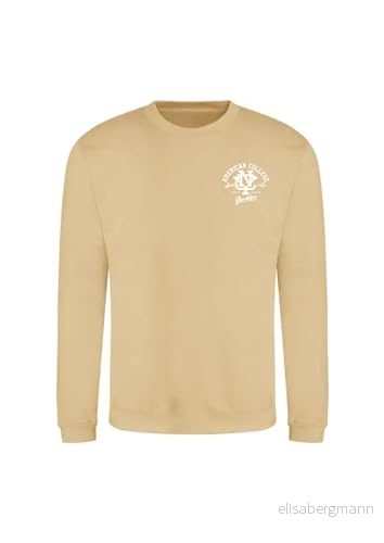 AMERICAN COLLEGE USA tröja med tryck varma kläder blandade män och kvinnor casual modell ACSCRW6 Beige M, färg, M 3666052667782