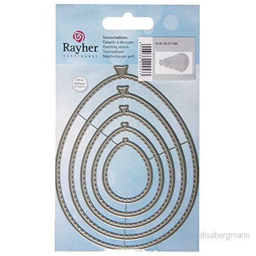 Rayher Hobby 59237000 stansschablonset, stansade ballonger, 5 stycken, 9,5 x 12 cm 4006166424533