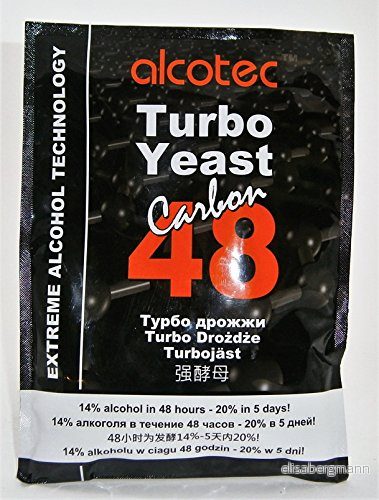 Alcotec Turbo Yeast 48 + aktivt kol jäst vodka månsken 9772081282903