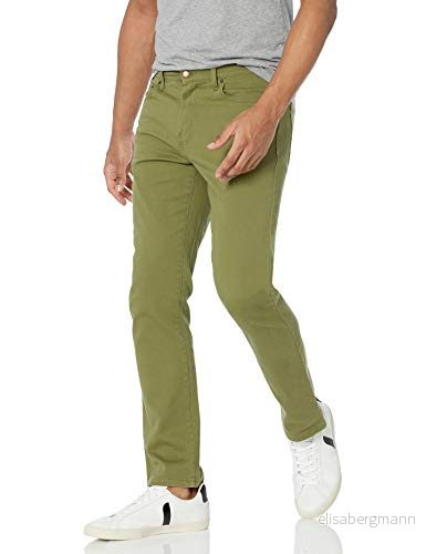 Amazon Essentials Men's Jeans smal passform, Olivgrön, 36W / 32L 195111340333