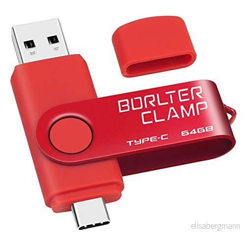 64 GB USB typ C flashenhet, 3.0 minnessticka hopp enhet 2 i 1 för Android telefoner Samsung Galaxy S10/S9/S8/Note 9, LG, Huawei, surfplattor och dator (röd) 345932283320