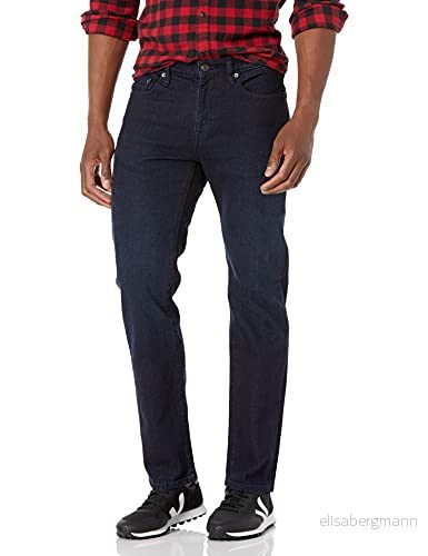 Amazon Essentials mäns jeans med rak passform, blå överfärg, 32 B x 30 L 193548940683