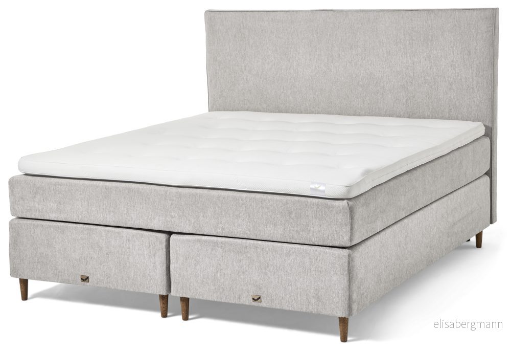 Active Comfort Kontinentalsäng, dubbelsäng med bäddmadrass och slät sänggavel Llprd