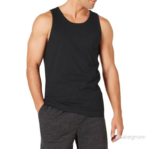 Amazon Essentials Men's Linne smal passform, Svart, M 191770979778