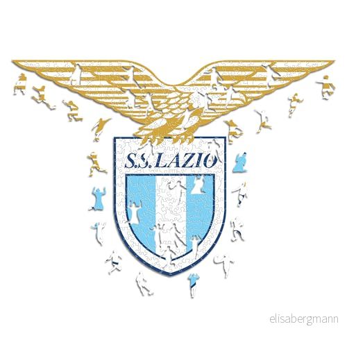 Iconic Puzzles, Lazio Logo, officiell produkt, träpussel för vuxna och barn, 100% hållbart trä, storlek M 250 stycken 806812400164