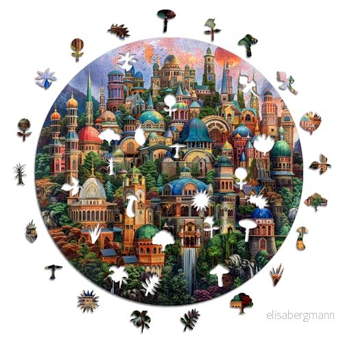 Iconic Puzzles Förtrollade dimor, 100% hållbart träpussel, gåvor för barn och vuxna, storlek S, 200 stycken 806812407170
