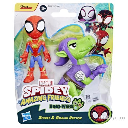 Marvels Spidey och hans fantastiska vänner Dino Webs, actionfigurset med Goblin Raptor 5010996221254