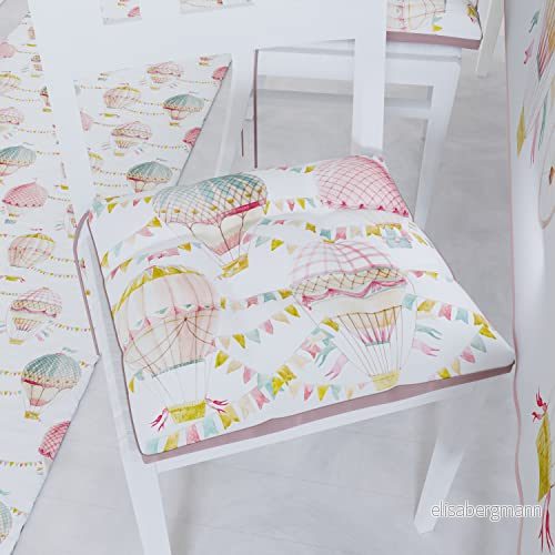 PETTI Artigiani Italienska 4 punkts kökskuddar Set med 6 stycken, Microfiber fåtölj Laccetti, 100% Made in Italy 8056992311534