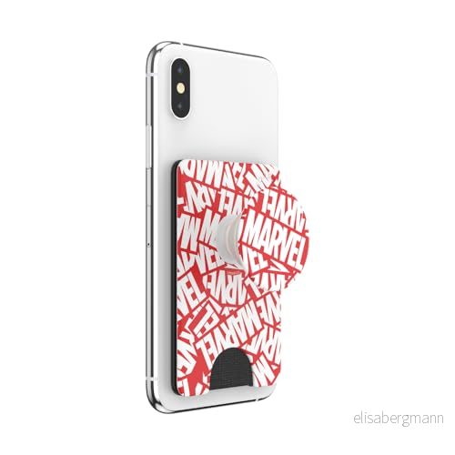 PopSockets PopWallet + med Integrerad Swappable PopTop för Smartphones och Surfplattor Marvel Logo 842978180786