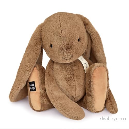HISTOIRE D'OURS Stor kaninplysch kaninkollektion hasselnötsfärg mjukheten och oändliga kramar 50 cm oförglömlig presentidé för små stora barn HO3249 3700349332493