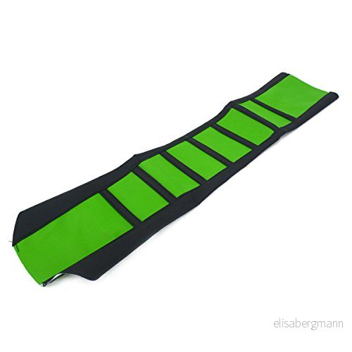 Alamor Universal mjukt grepp motorcykel sitsöverdrag ribbskinn gummi dirtbike enduro grön 8501675804785