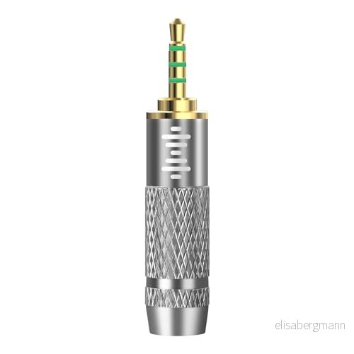 GEEKRIA 2,5 mm hane till 3,5 (1/8 tum) balanserad kvinnlig hörlursadapter för 4 polig kabel ansluten spelarenhet, aluminiumlegering konvertering, ljudkontakt, 638170766015