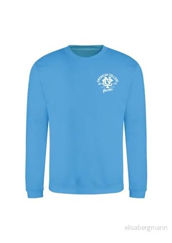 AMERICAN COLLEGE USA tröja med tryck varma kläder blandade män och kvinnor casual modell ACSCRW6 indigo L, Indigo, L 3666052667669