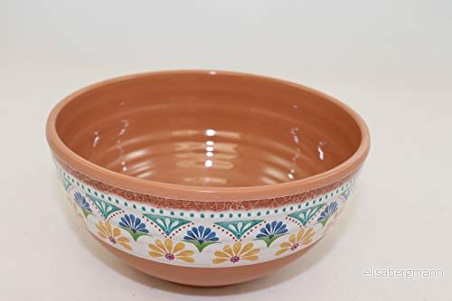 APS 84688 skål "Arabesque", melaminskål 15,5 cm diameter, höjd 8 cm, interiör: Spansk design, utomhusdekor: terrakottautseende, 0,8 liter 4004133846883