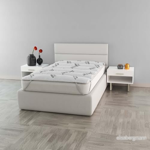 Topper quiltad med elastiska band, KOL, Square och halv 120x195cm 8058575113429